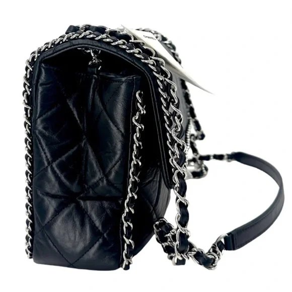 Authentic Chanel Chain All Around Flap in Black - Picture 3 of 8